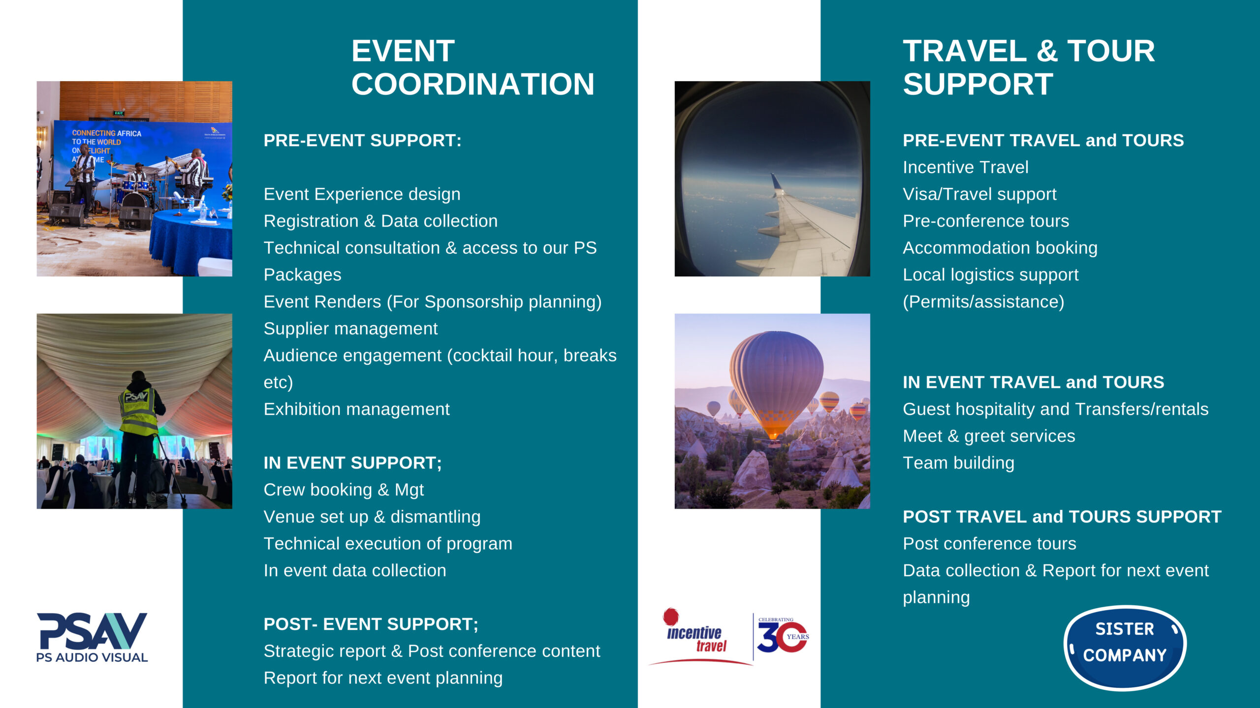 PS Creative Event Coordination & Tours/Travel Support